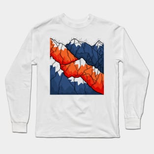 The blue and orange hills Long Sleeve T-Shirt